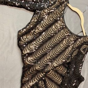 Sequin low back mini dress